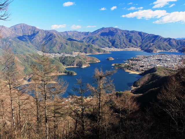河口湖と富士山